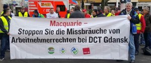 Solidarität mit den Kollegen im DCT Gdansk